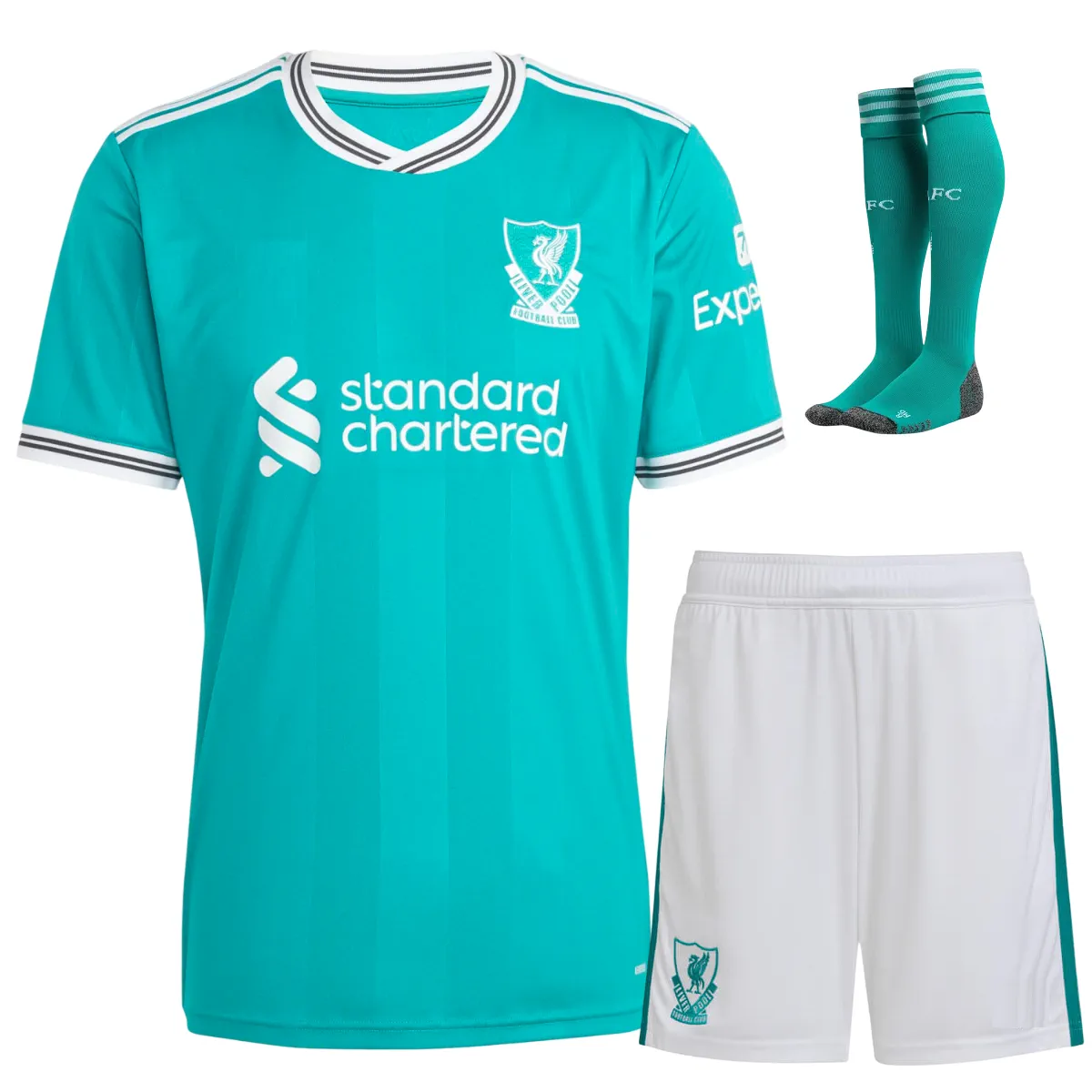 liverpool fc third, full kid kit Liverpool FC 2025-26 Third, Full Kid Kit