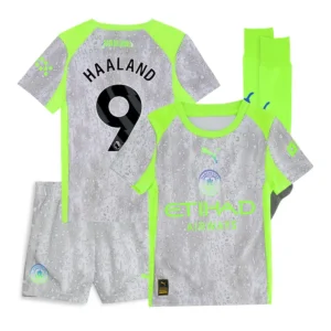 Manchester City 2025-26 Third Haaland, Full Kid Kit