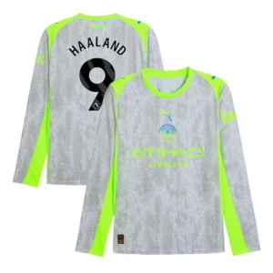 Manchester City 2025-26 Third Jersey Haaland, Long Sleeve