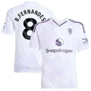 Manchester United 2025-26 Away Jersey Bruno Fernandes, Fan