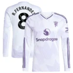 Manchester United 2025-26 Away Jersey Bruno Fernandes, Long Sleeve