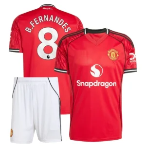 Manchester United 2025-26 Home Bruno Fernandes, Kid Kit