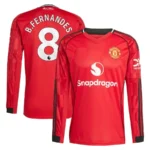 Manchester United 2025-26 Home Jersey Bruno Fernandes, Long Sleeve
