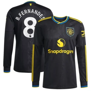 Manchester United 2025-26 Third Jersey Bruno Fernandes, Long Sleeve