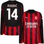 Milan AC 2025-26 Home Jersey Modric, Long Sleeve