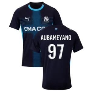Olympique Marseille 2025-26 Away Jersey Aubameyang, Fan