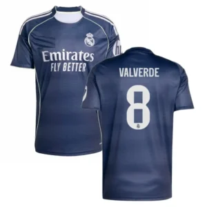 Real Madrid 2025-26 Away Jersey Valverde, Fan
