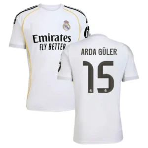 Real Madrid 2025-26 Home Jersey Arda Güler, Fan