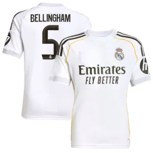 Real Madrid 2025-26 Home Jersey Bellingham, Fan