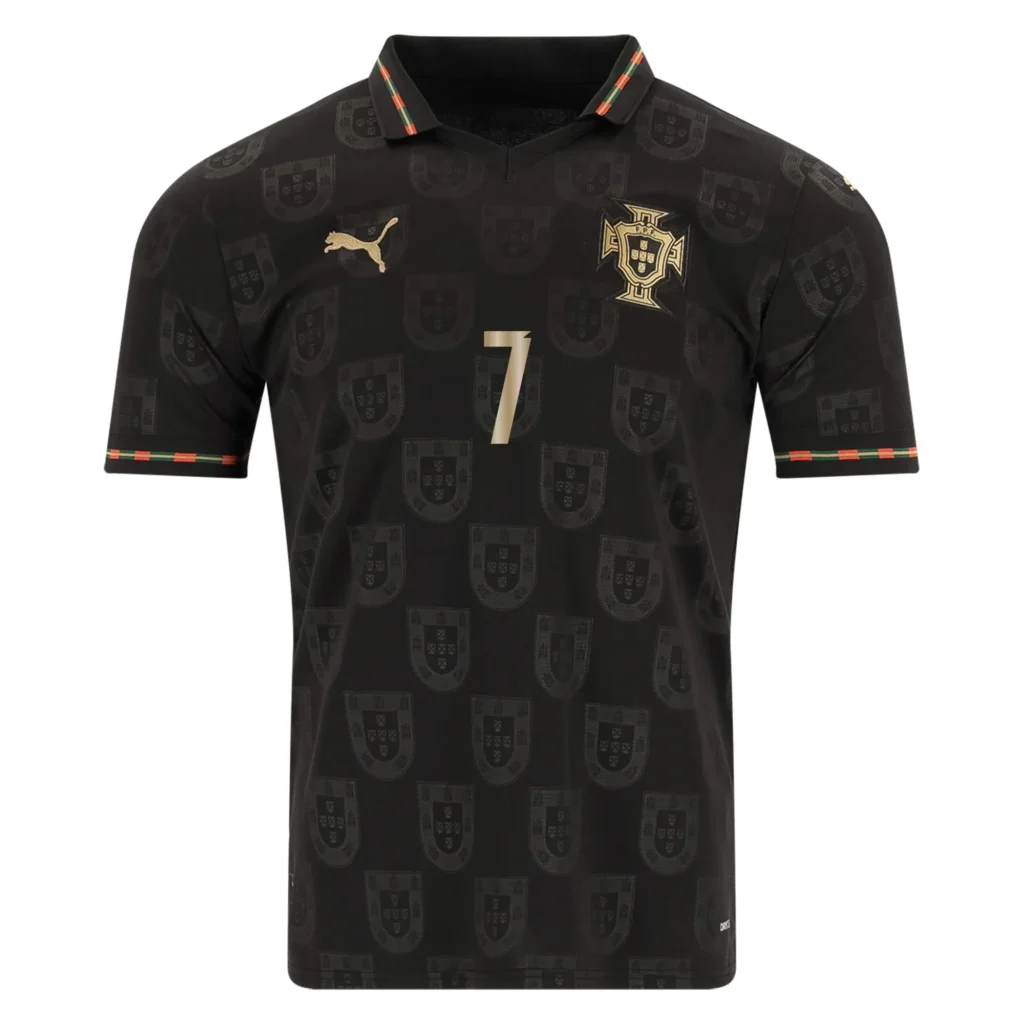 portugal black gold pantera negra eusebio cr jersey special edition