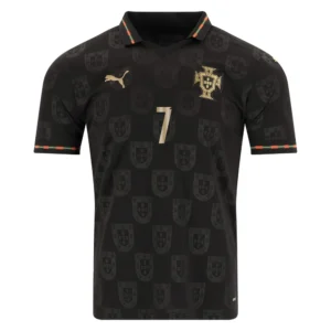 portugal black gold pantera negra eusebio cr jersey special edition
