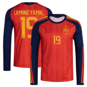 Spain 2026 Home Jersey Lamine Yamal, Long Sleeve
