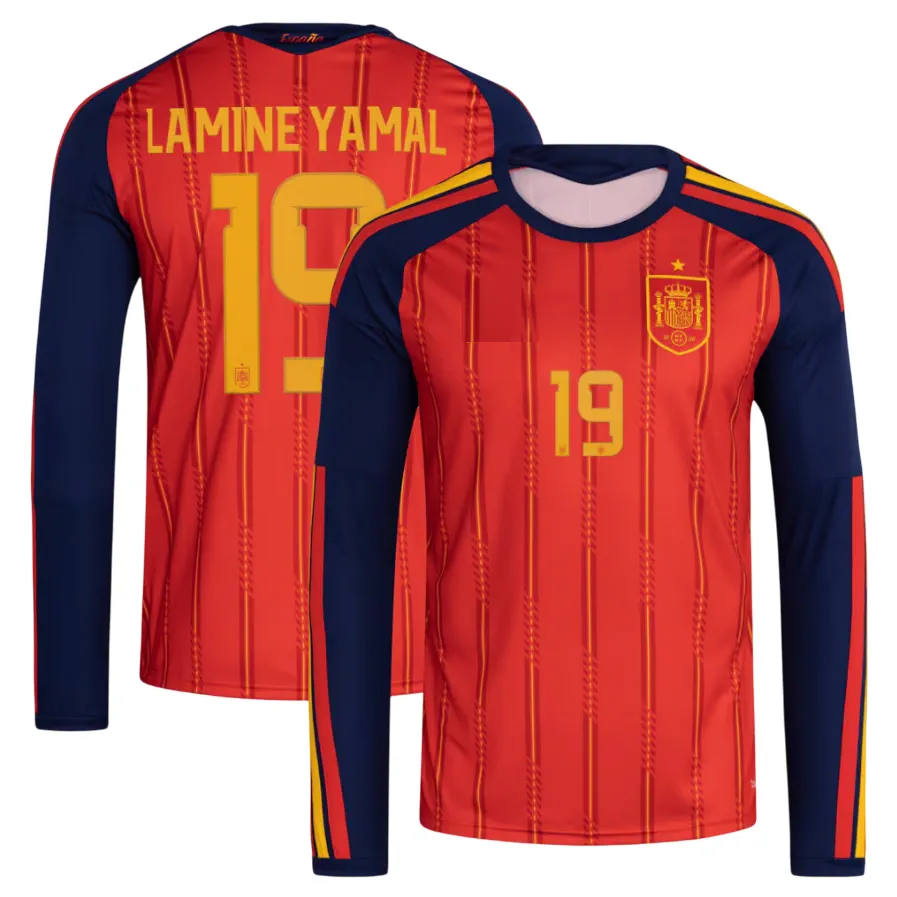 spain home jersey lamine yamal long sleeve Spain 2026 Home Jersey Lamine Yamal, Long Sleeve