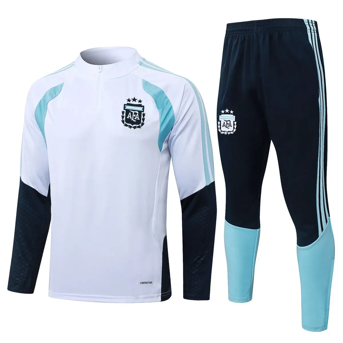 argentina white black blue kid training suit Argentina 2026 White Black Blue, Kid Training Suit
