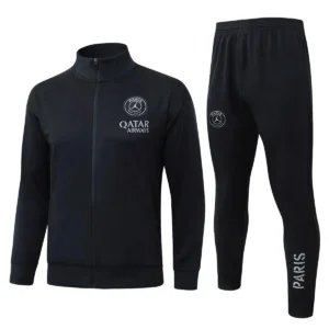PSG 2025-26 Black Silver Jordan, Kid Tracksuit