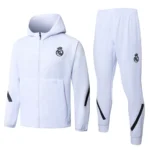 Real Madrid 2025-26 White Black, Hoodie Tracksuit