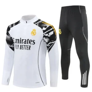Real Madrid 2025-26 White Black Yellow, Training Suit