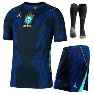 Brazil 2026 Away Jersey, Full Kid Kit