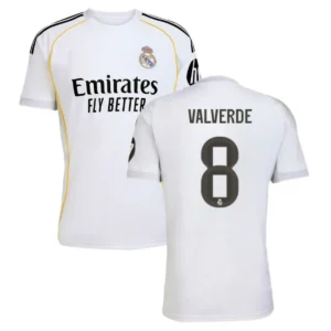 Real Madrid 2025-26 Home Jersey Valverde, Fan