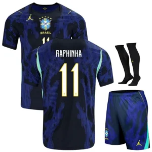 Brazil 2026 Away Raphinha, Full Kid Kit