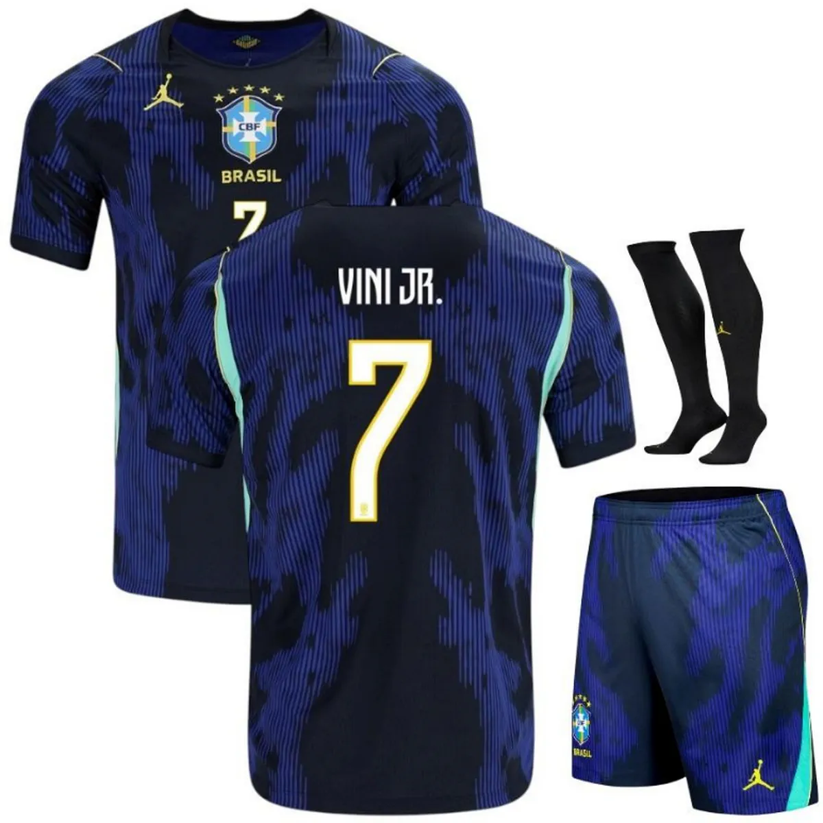 brazil 2026 away vinicius jr, full kid kit 100 Brazil 2026 Away Vinicius Jr, Full Kid Kit