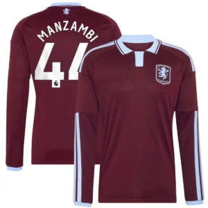 aston villa fc home jersey manzambi, long sleeve