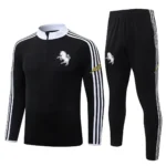 juventus fc black white, kid training suit