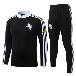 juventus fc black white, kid training suit