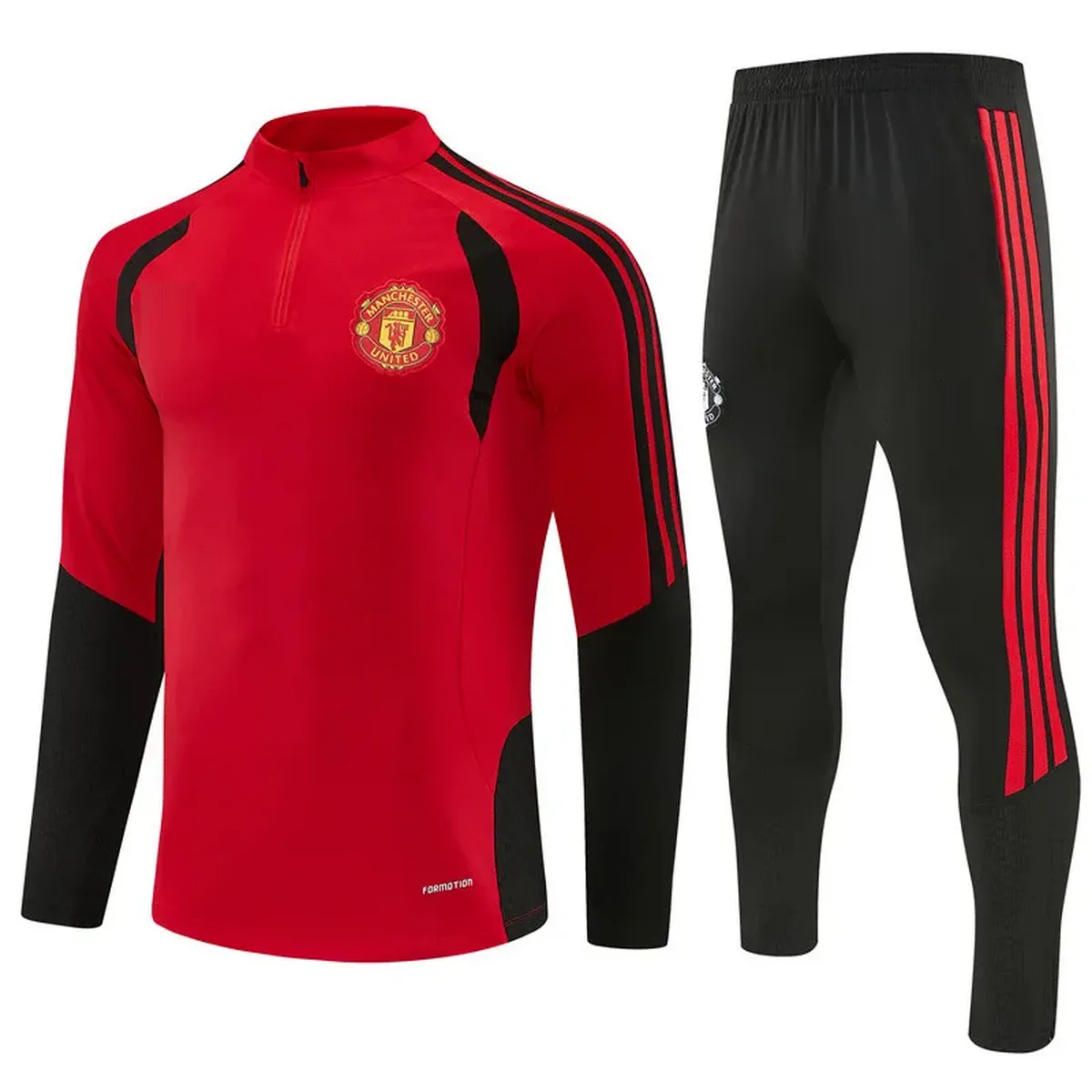 manchester united red black, kid training suit manchester united red black, kid training suit