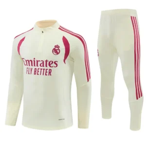 real madrid beige pink, training suit