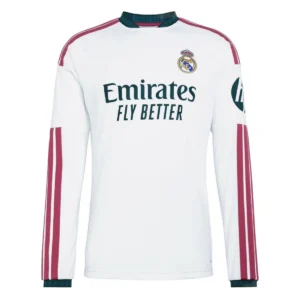 real madrid home jersey, long sleeve